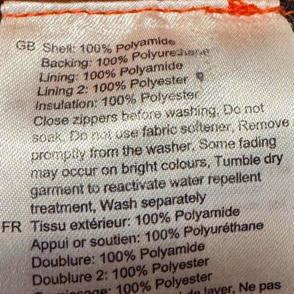 Helly Hansen Kids Insulated Ski Bib Pants K Rider Style EU92cm (2T) Orange Black - Picture 10 of 16